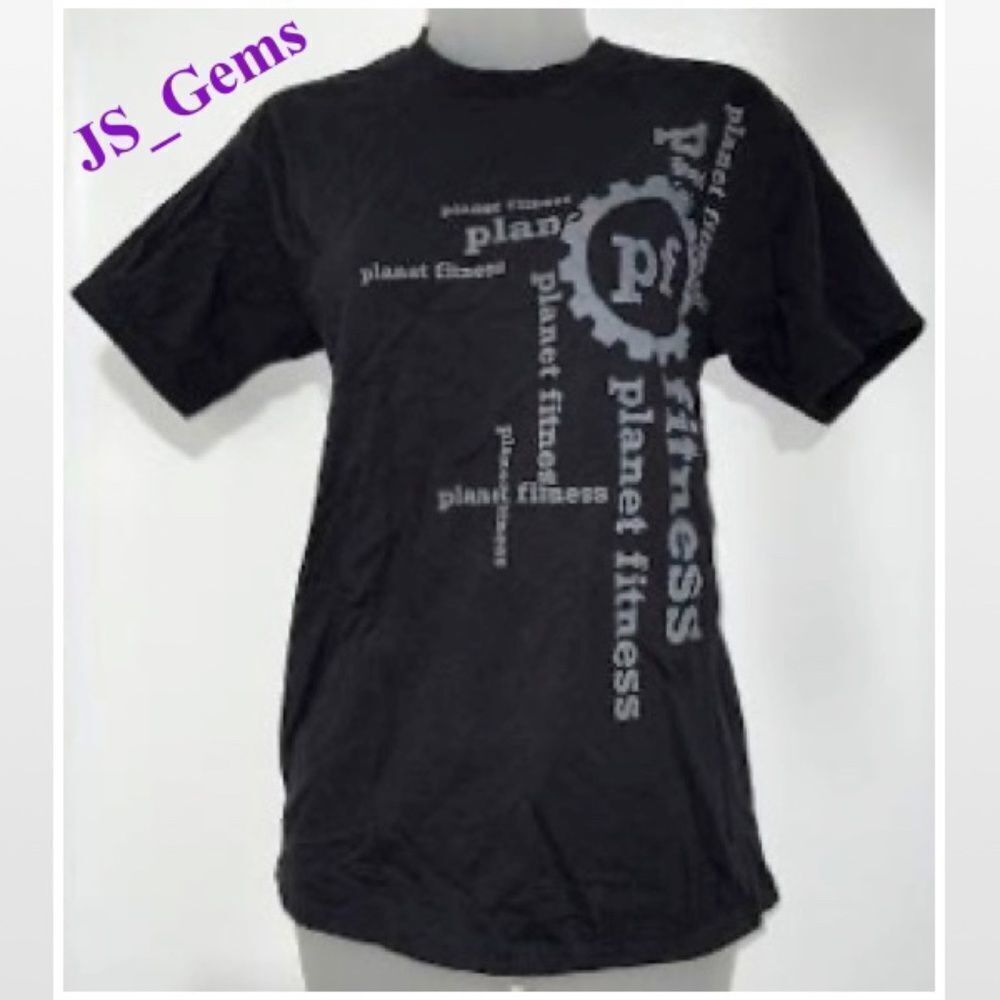 Unisex Small Black Gym Fitness T-shirt Top